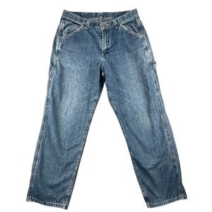 Lee Dungarees Carpenter Jeans‎ 33x30 Blue Denim Straight Leg Workwear 59146